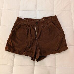American Eagle AE corduroy brown pleated shorts